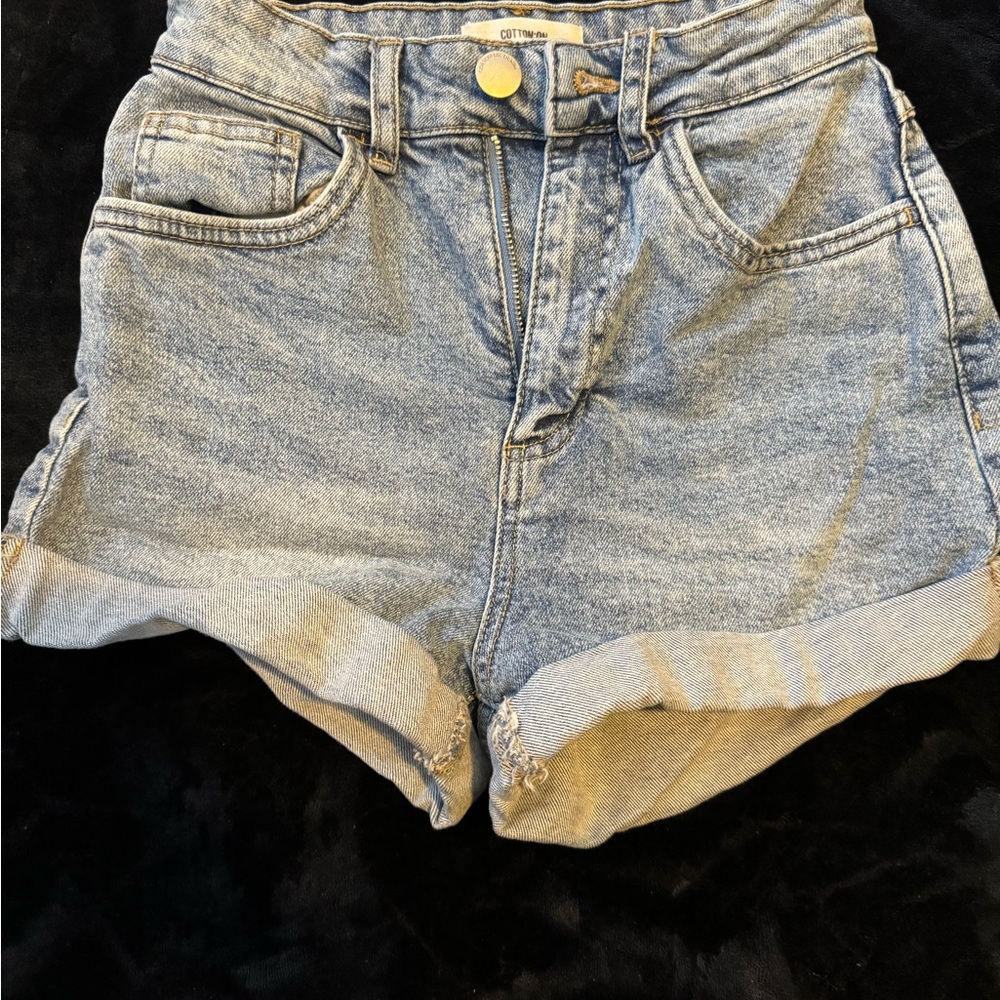 EUC cotton high rise shorts